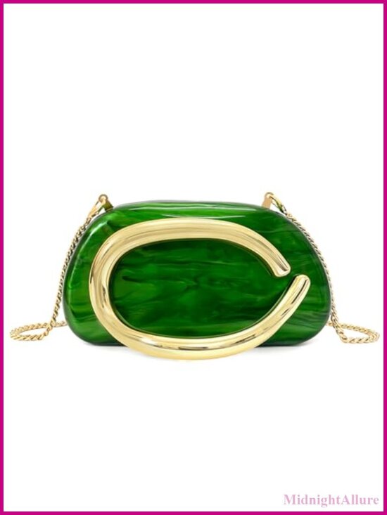 Handbags - Acrylic Clutch Purse Metal Handle Evening Bag Box Crossbody Handbag Wedding